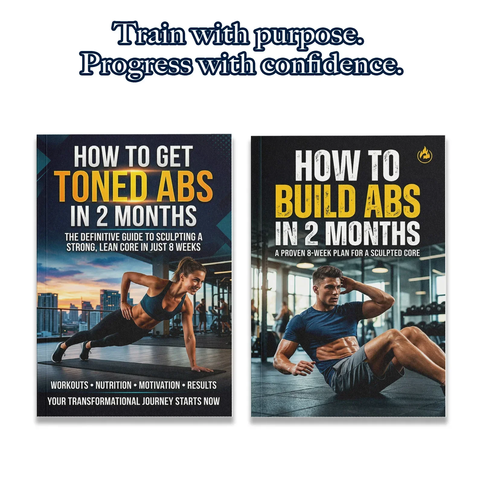 Nutrition For Fitness Books - 남성과 여성을 위한 2권의 복근 운동