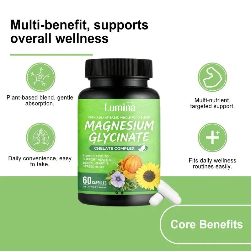 Magnesium Glycinate Capsule - 글리신 마그네슘 보충제 킬레이트 복합체 -
