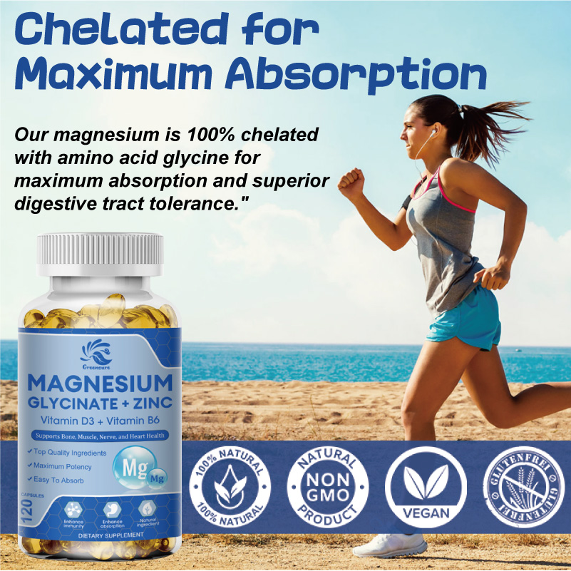근육 관절 및 건강 최대 흡수를 지원하는 마그네슘 글리 - Magnesium Glycinate Capsule 리뷰 및 가격